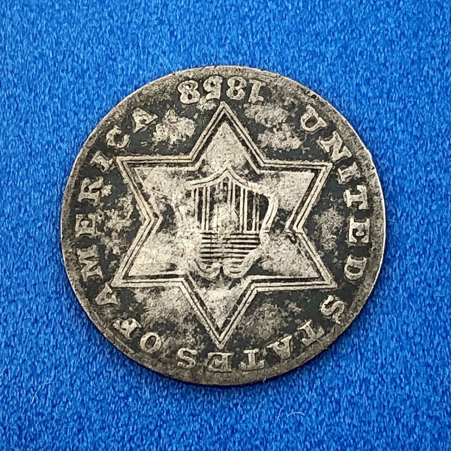 1858 P 3 Cent Silver Three Cent Piece 3c Better Key Philadelphia Mint Coin