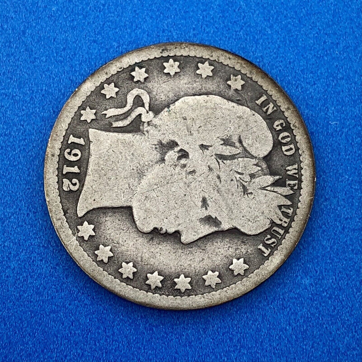 1912 P Silver Barber Quarter Better Key Date Philadelphia Coin Rare Scarce