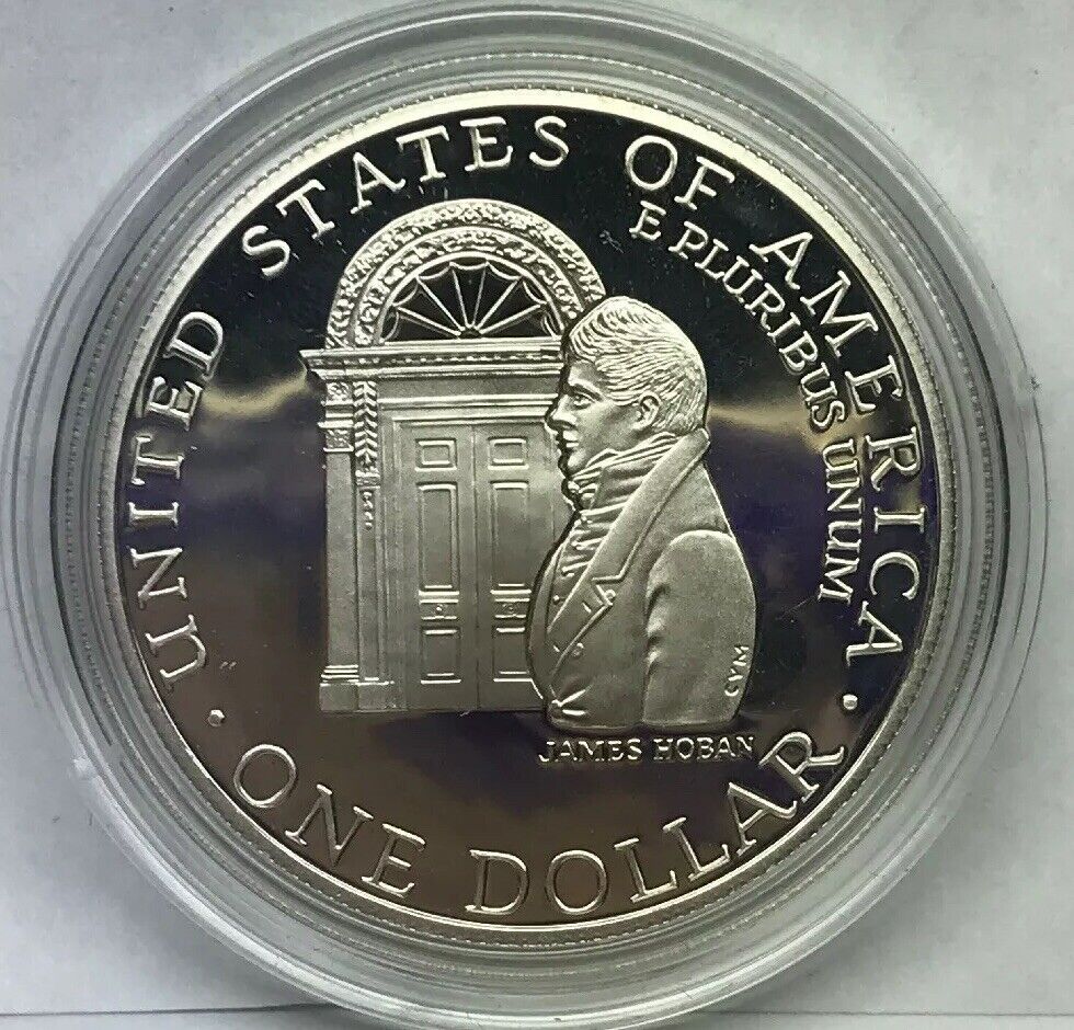 1992 W White House 200th Anniversary Commemorative Proof Silver Dollar OMP/COA