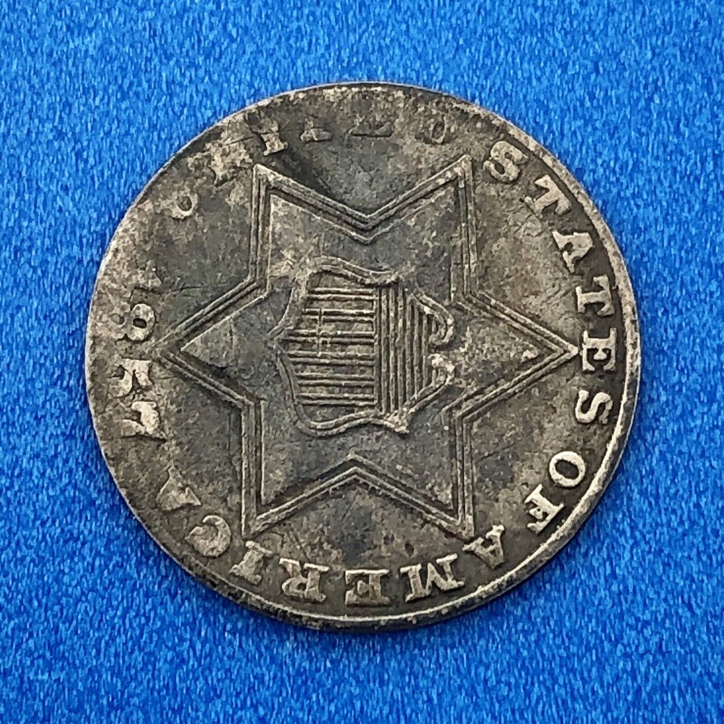 1857 P 3 Cent Silver Three Cent Piece Trime Better Key Philadelphia Mint Coin
