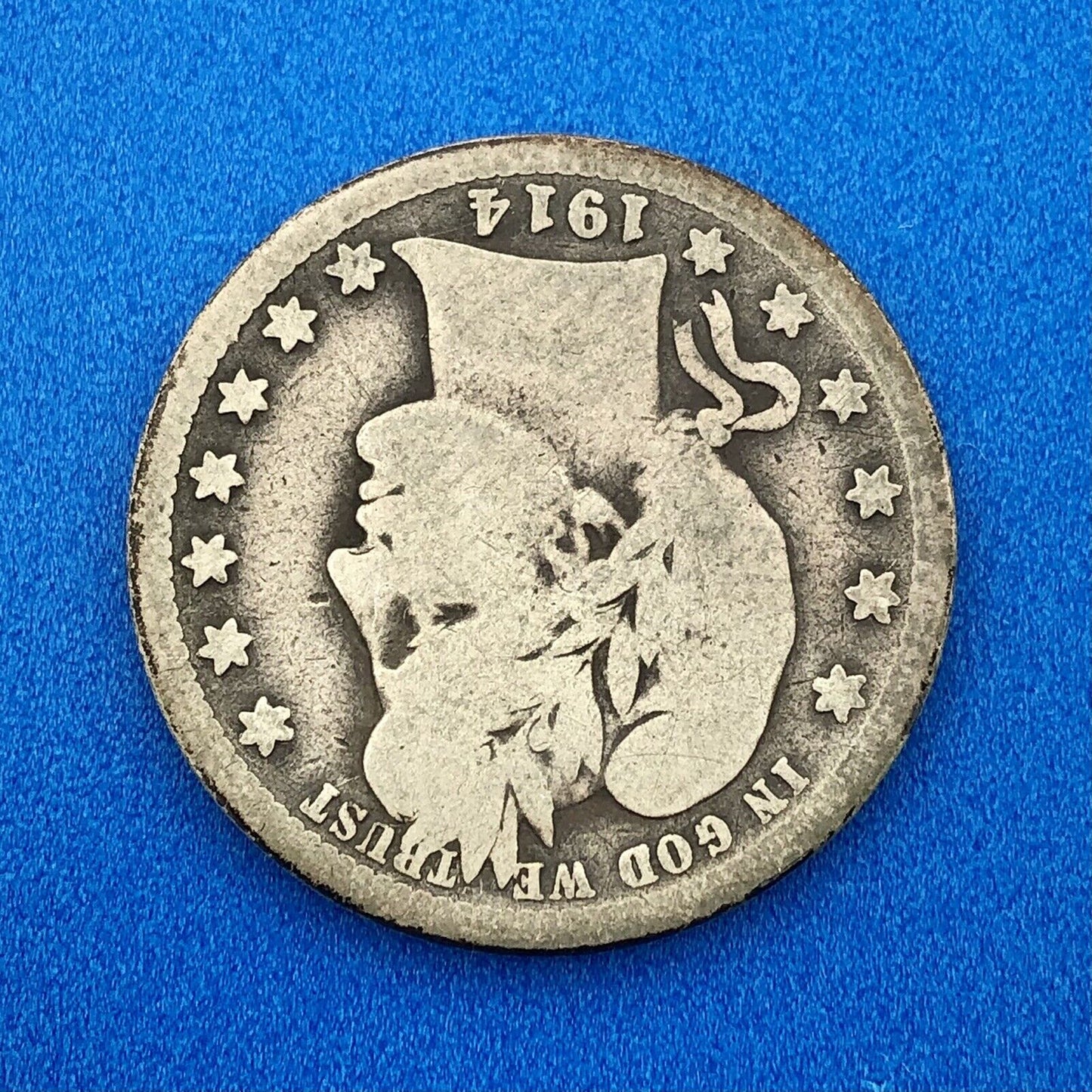 1914 S Silver Barber Quarter Better Key Date San Francisco Coin Rare Scarce