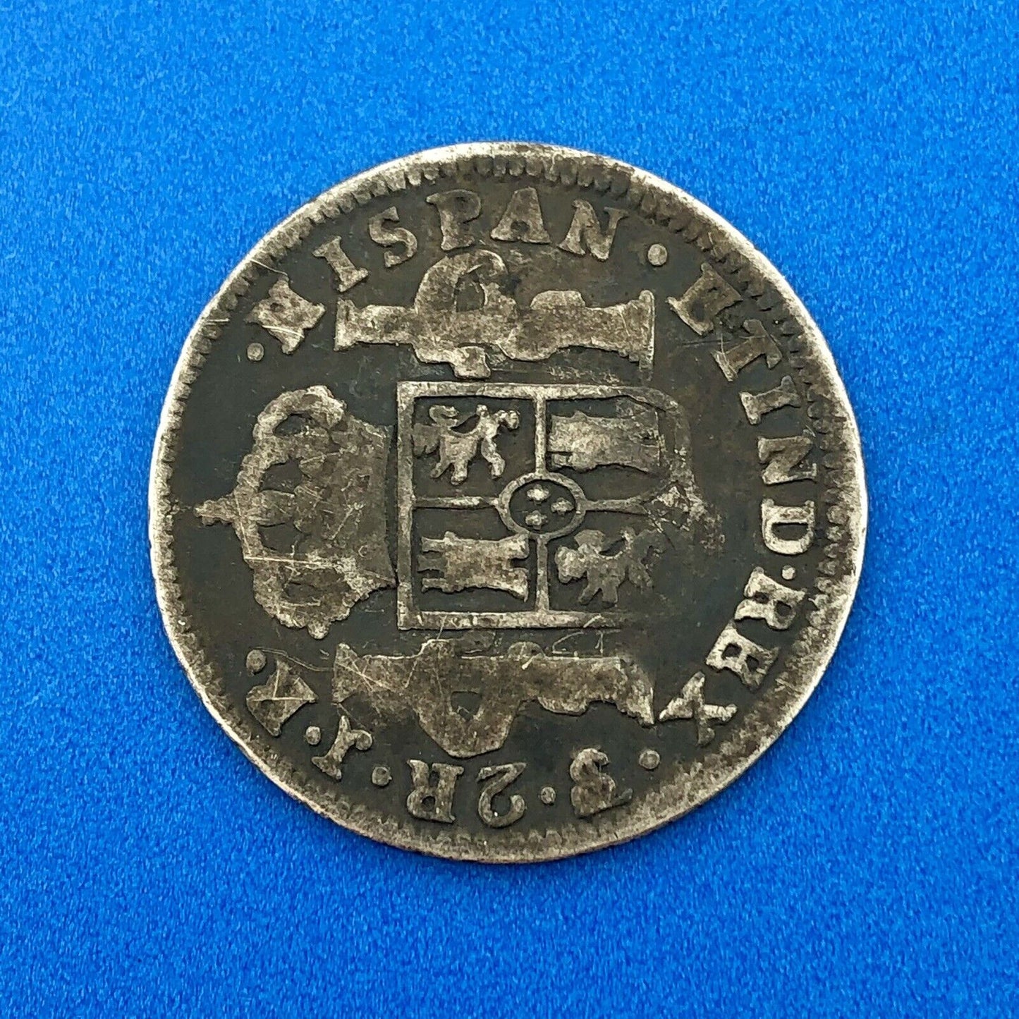 1776 Bolivia Silver 2 Reales Carlos III Potosi Mint JR Colonial Milled Coinage