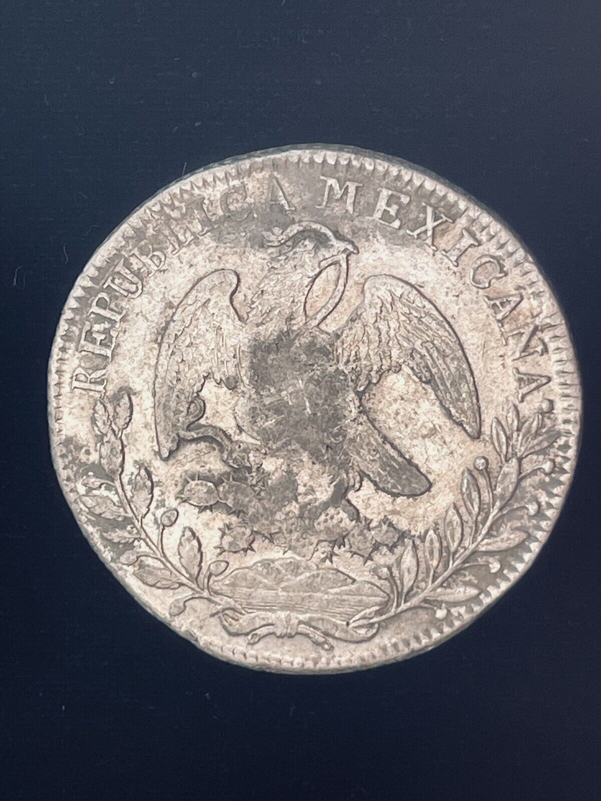 1830 Zs Zacatecas Mexico 8 Reales .903 Silver O.V. Cap and Rays Libertad Coin