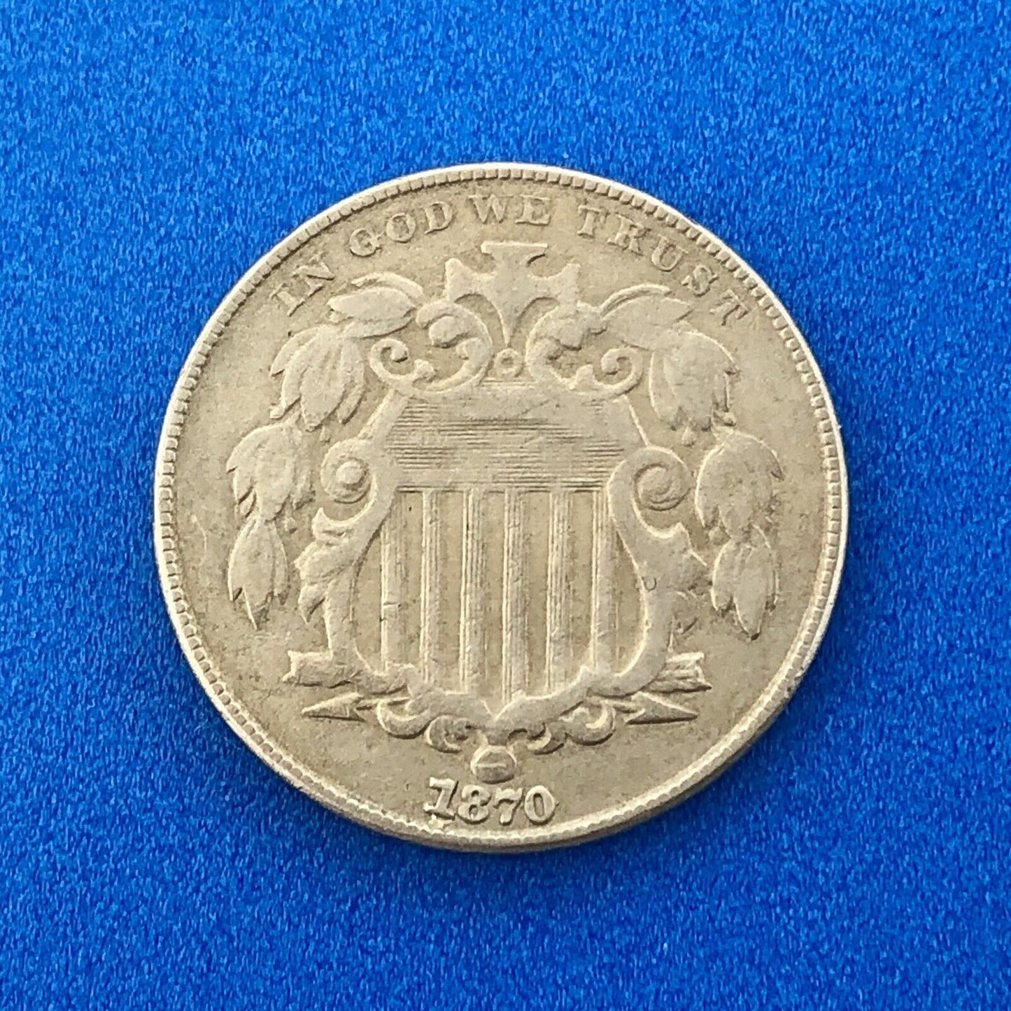 1870 P Shield Nickel Better Key Rare Philadelphia Mint Date Coin