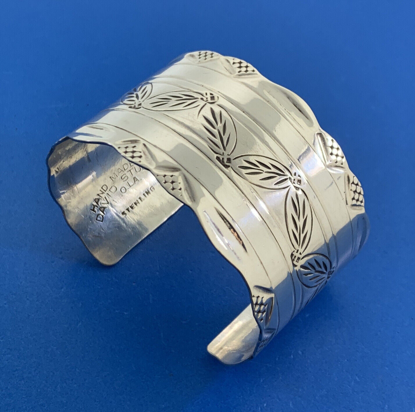 David Jones New Orleans Artisan 925 Sterling Silver Open Cuff Bracelet