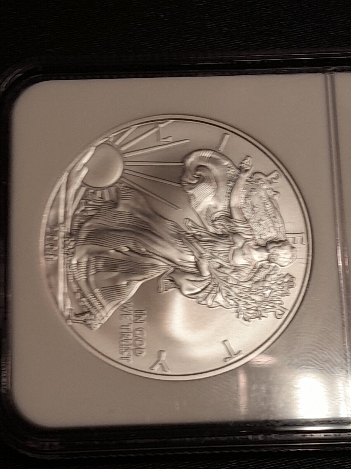 2008 W Eagle Silver $1 Reverse of 2007 MS 70 NGC Ultra Rare