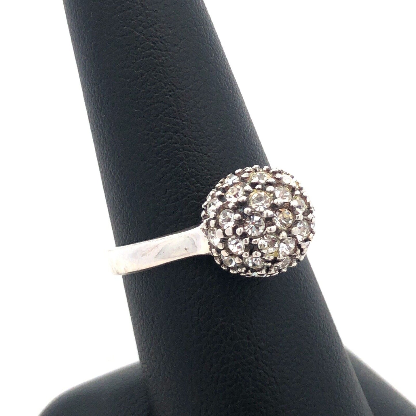 Designer Michael Anthony 925 Sterling Silver Round Cubic Zirconia Ball Dome Ring