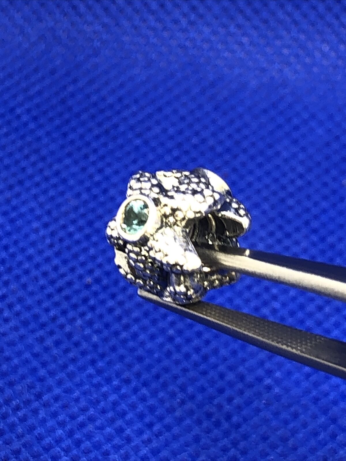 Retired PANDORA ALE 925 Sterling Silver Blue Spinel Sea Starfish Charm 791163