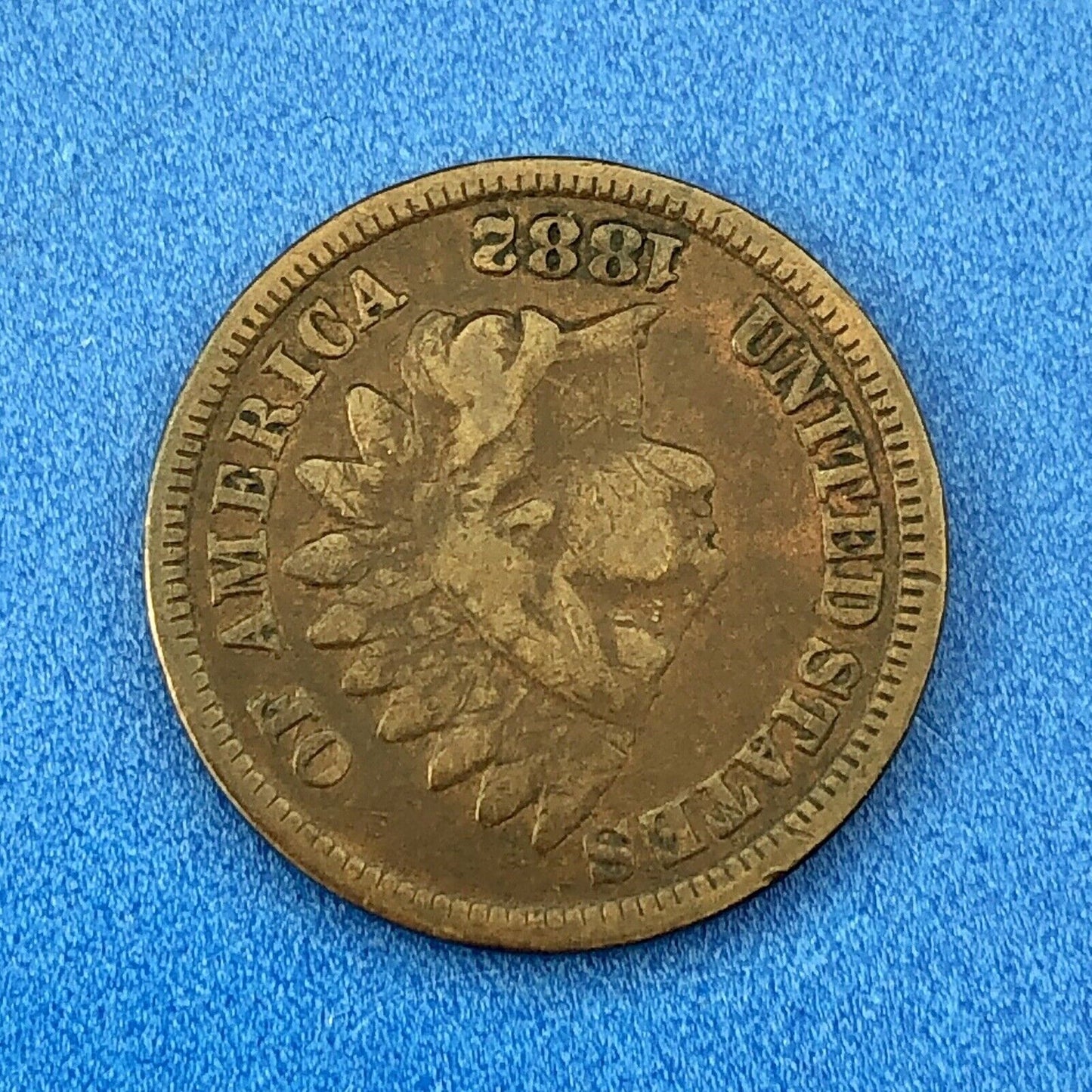 1882 Indian Head One Cent Penny Type 3 Bronze Better Key Philadelphia Coin