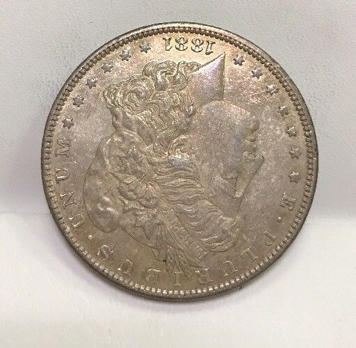 1881 O Silver Morgan Dollar U.S Coinage Key Better Date New Orleans Mint Toned