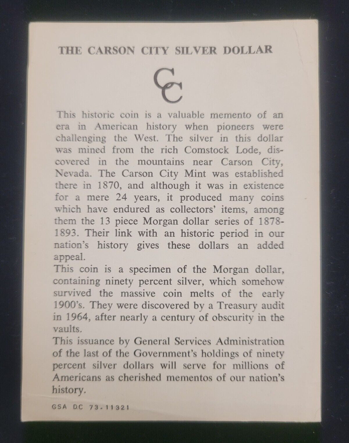 1880 Carson City .900 Silver Rare GSA Hoard MS64 Morgan Dollar w/ Original Box