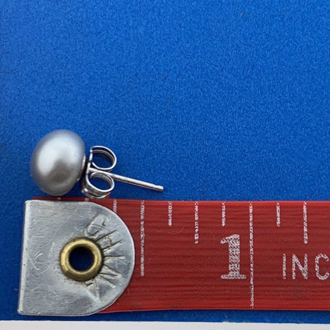 Designer Honora 925 Sterling Silver Gray Pearl Stud Earrings