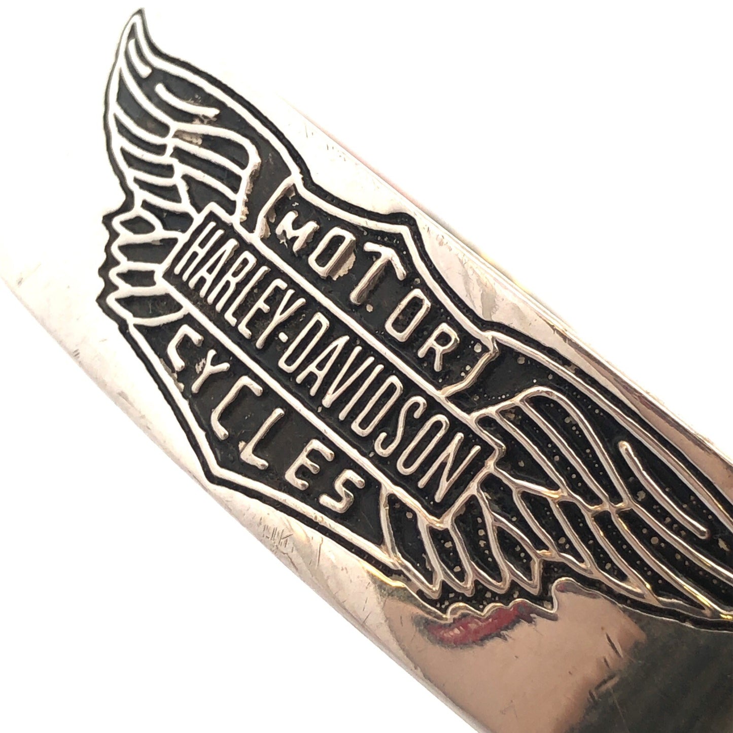Harley Davidson Motorcycles 925 Sterling Silver Oval Open Cuff Bracelet
