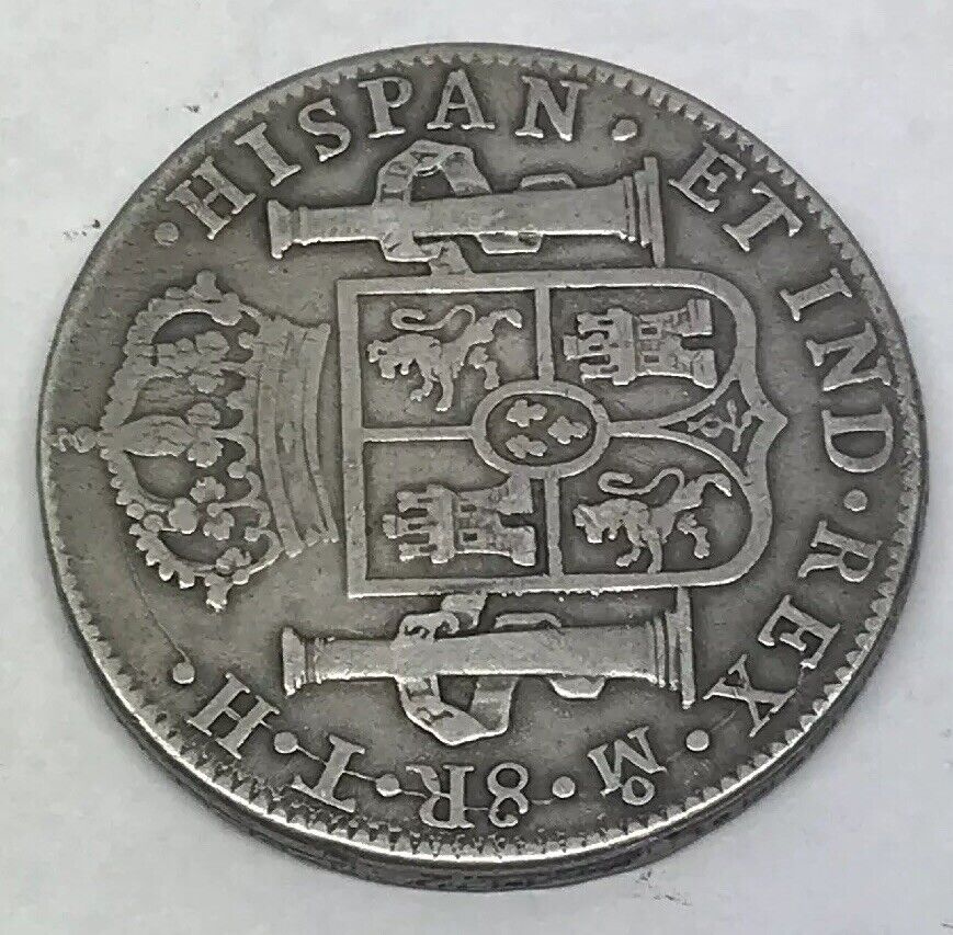 1809 TH Silver 8 Reales Mexico City Mint Pillar Dollar Colonial Coin