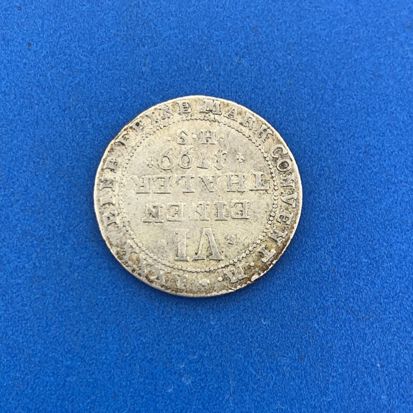 1799 Anhalt-Bernburg 1/6 Thaler Silver German States Better European Coin