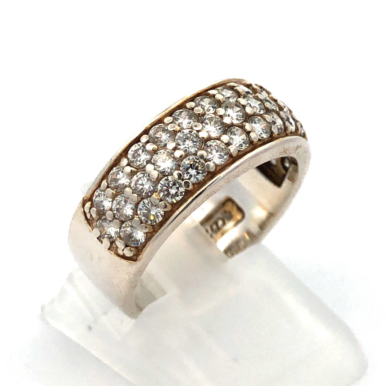 Sterling Silver Cubic Zirconia CZ Anniversary Eternity Wedding Band 925