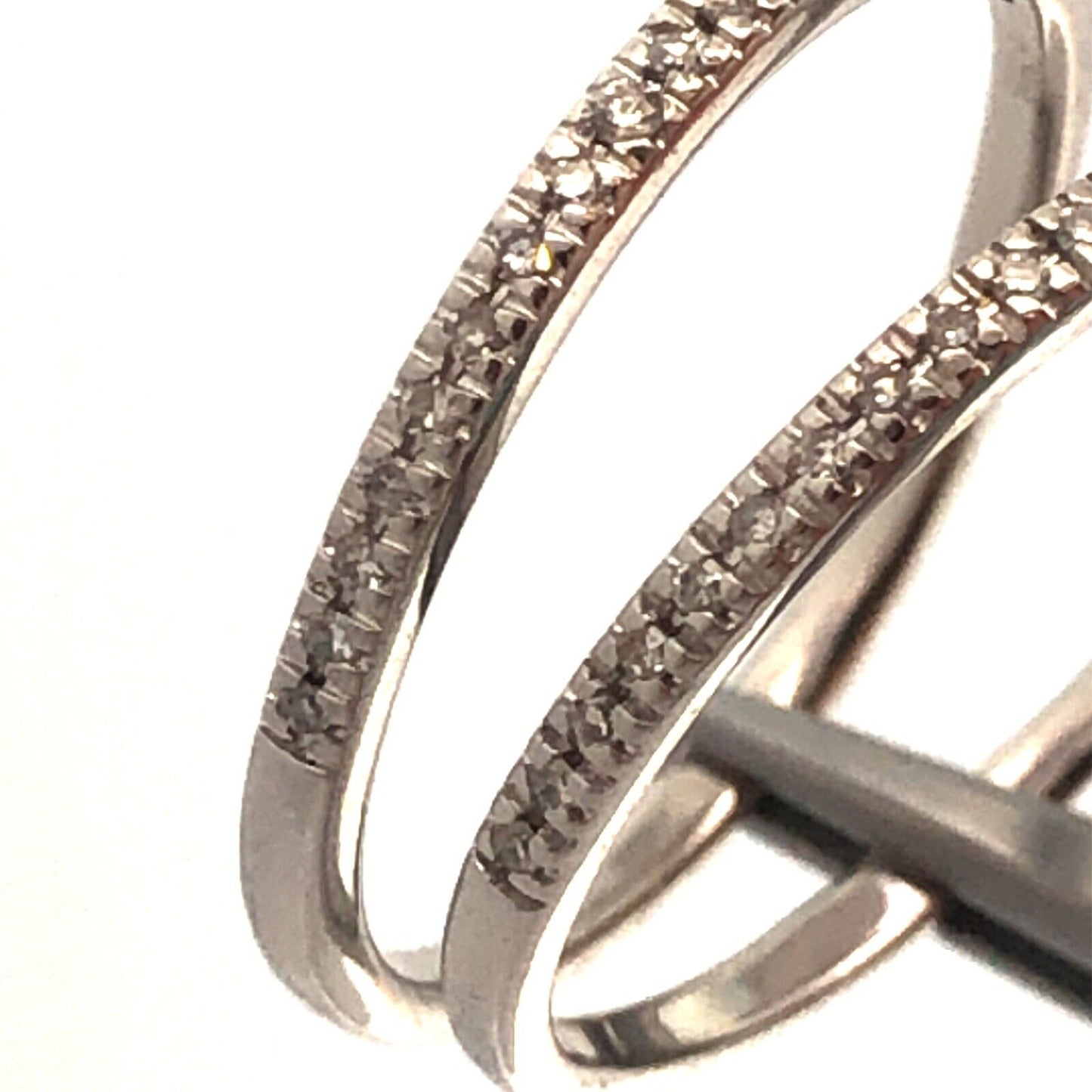 Beautiful 14k White Gold Round Diamond Trio Set Engagement Wedding Ring