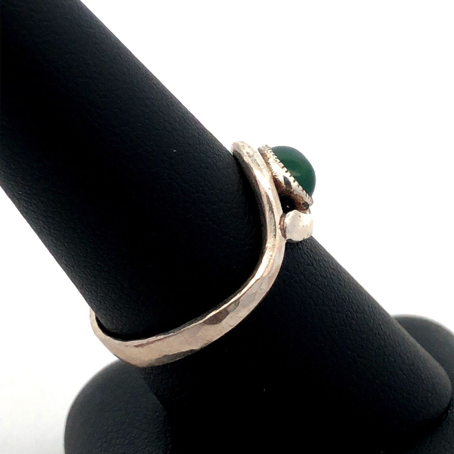 Vintage Designer MC 925 Sterling Silver Oval Green Tourmaline Ring