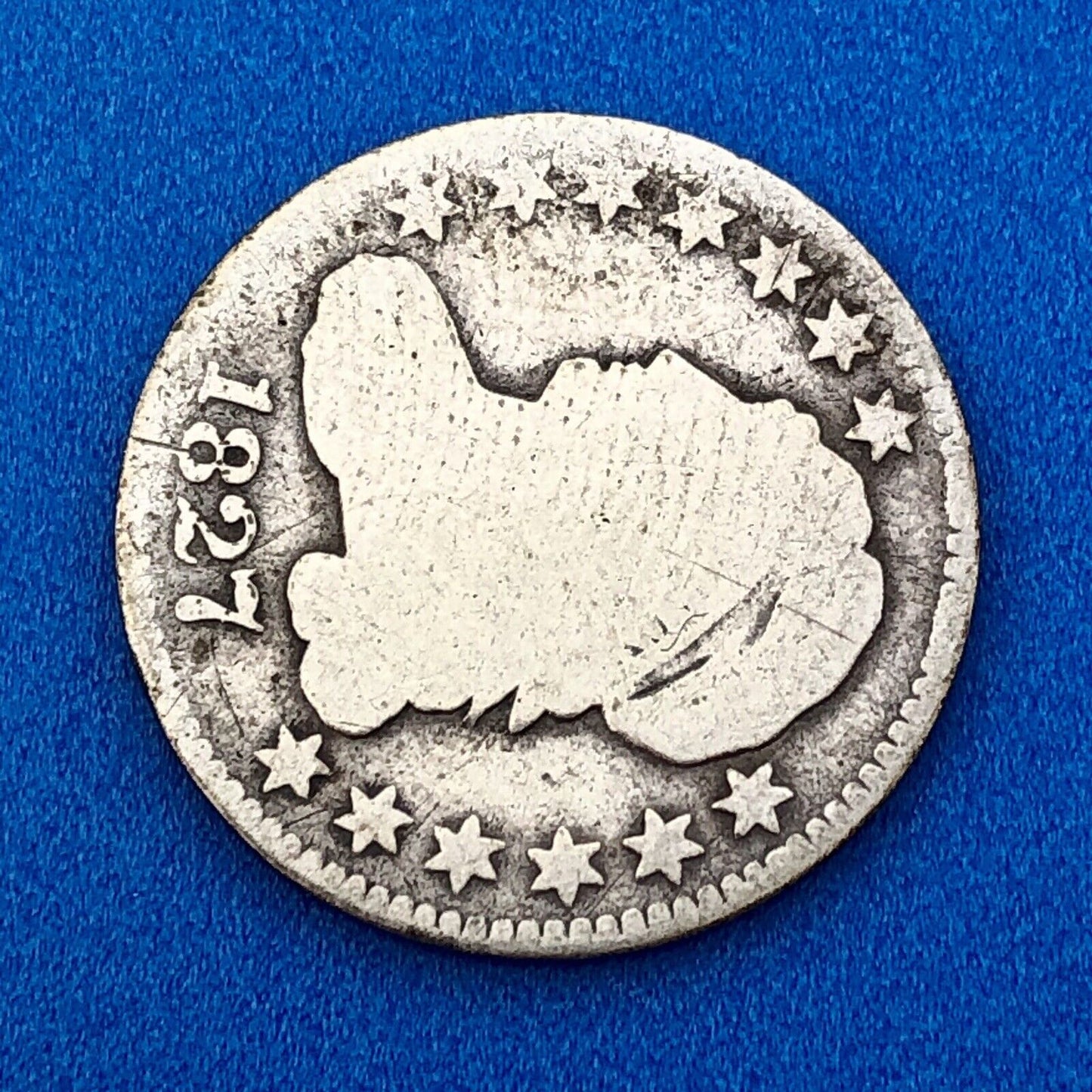 1827 P Silver Capped Bust Dime Type 1 Better Key Early Philadelphia Mint Coin
