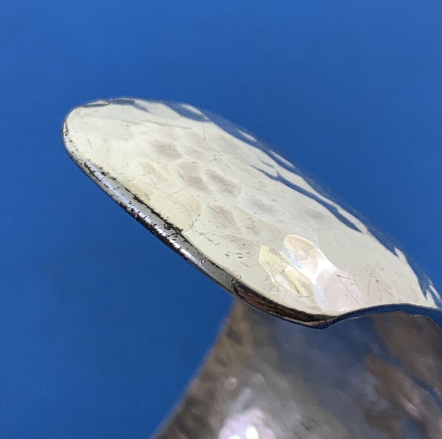 Gusterman Silversmiths Santa Fe 925 Sterling Silver Hammered Cuff Bracelet