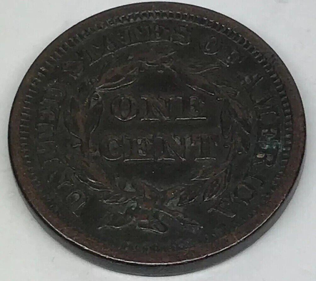 1846 Braided Hair Large Cent Small Date Early American Copper Coinage Brown