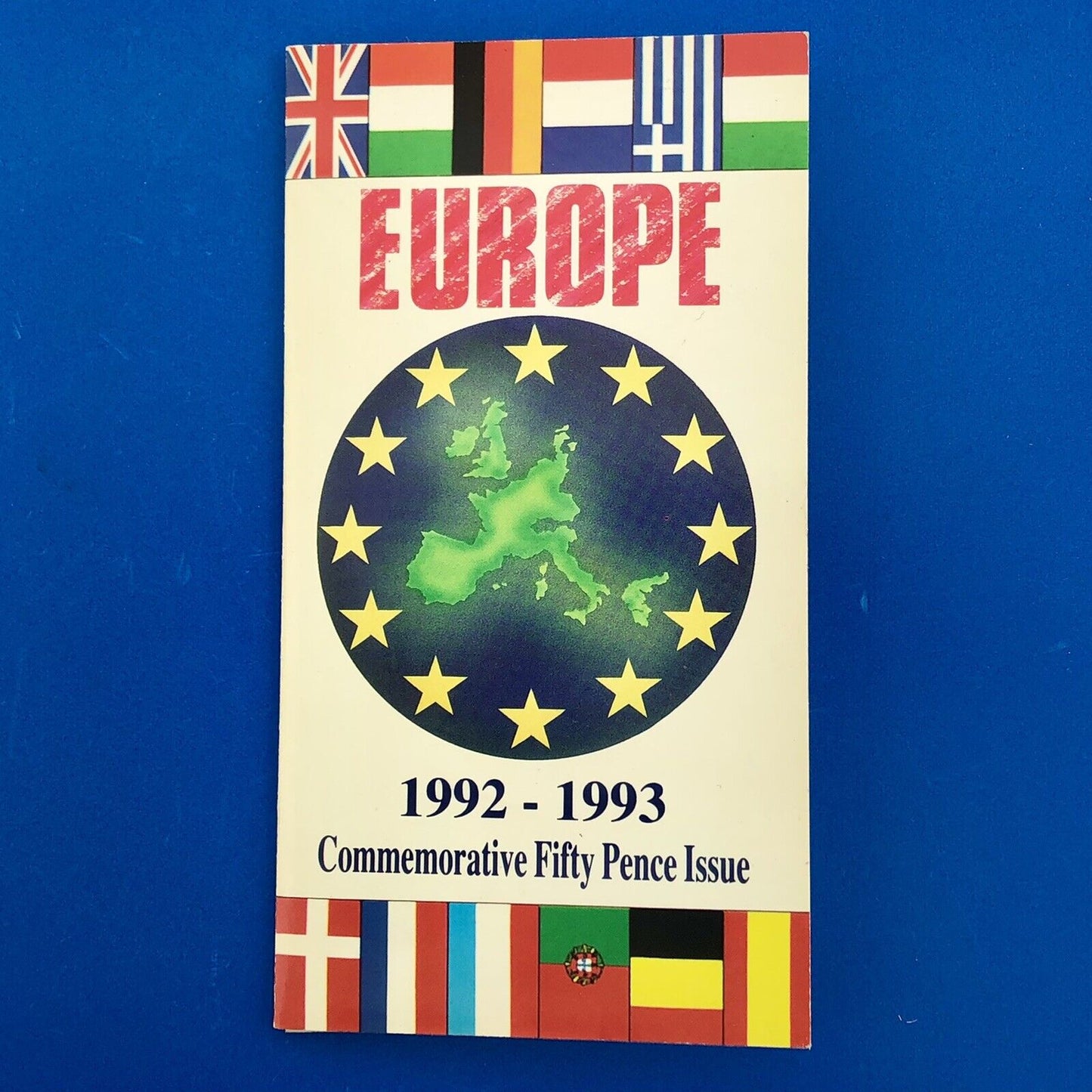 1992 1993 COMMEMORATIVE FIFTY PENCE ISSUE EUROPE IN ORIGINAL SEALED CASE