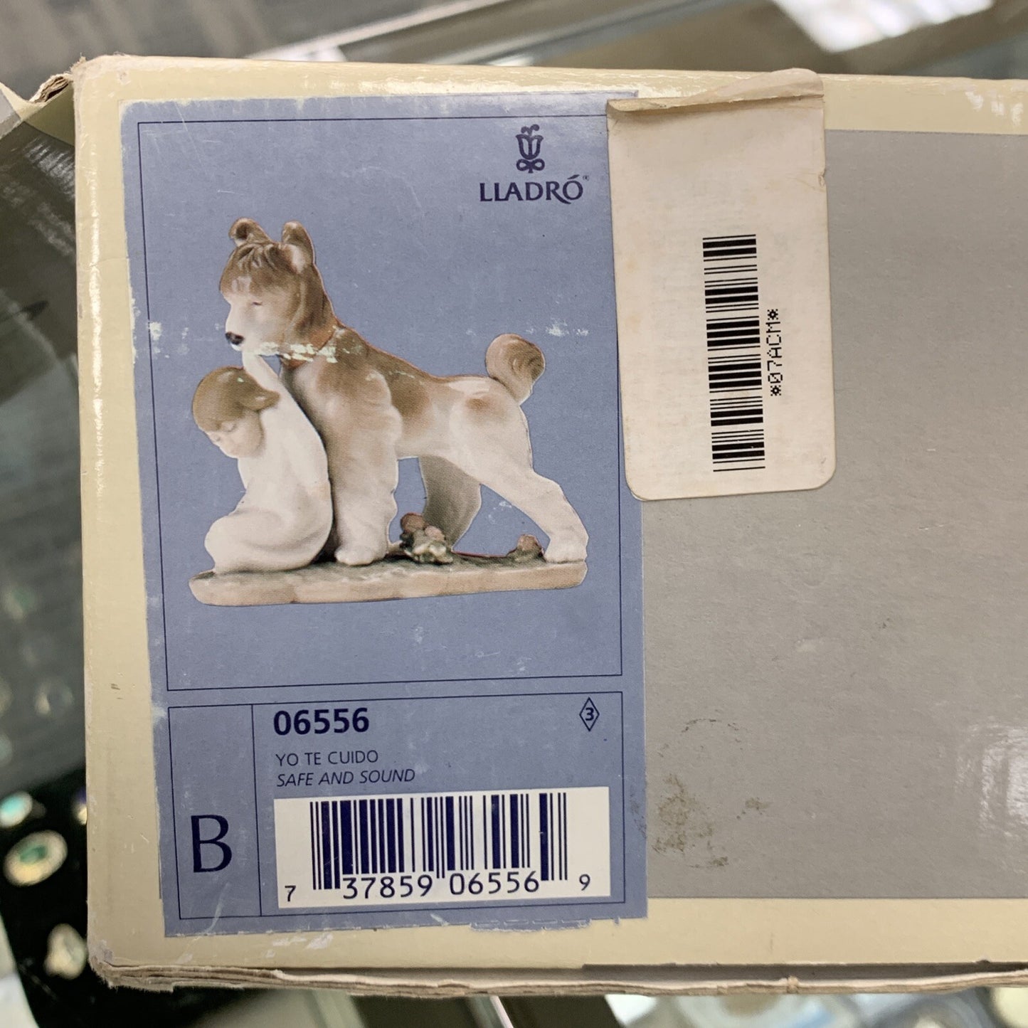 1998 Lladro Safe And Sound Terrier Child Retired Porcelain Figurine #6556 NIB