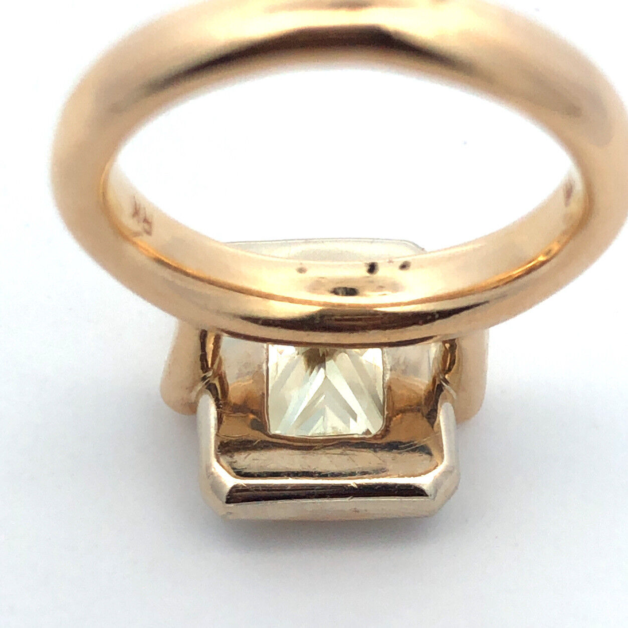 Designer 14K Yellow Gold Lemon Solitaire Statement Ring