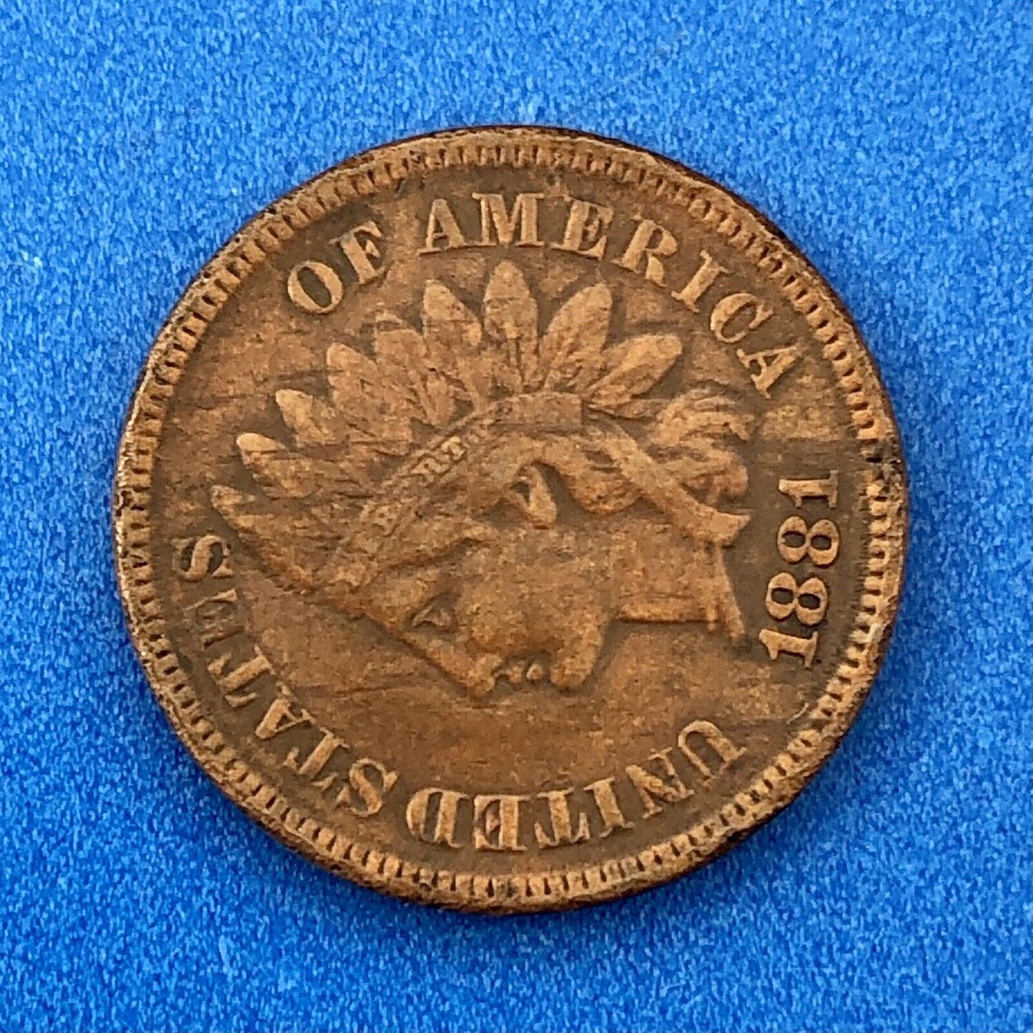 1881 Indian Head One Cent Penny Type 3 Bronze Better Key Philadelphia Coin
