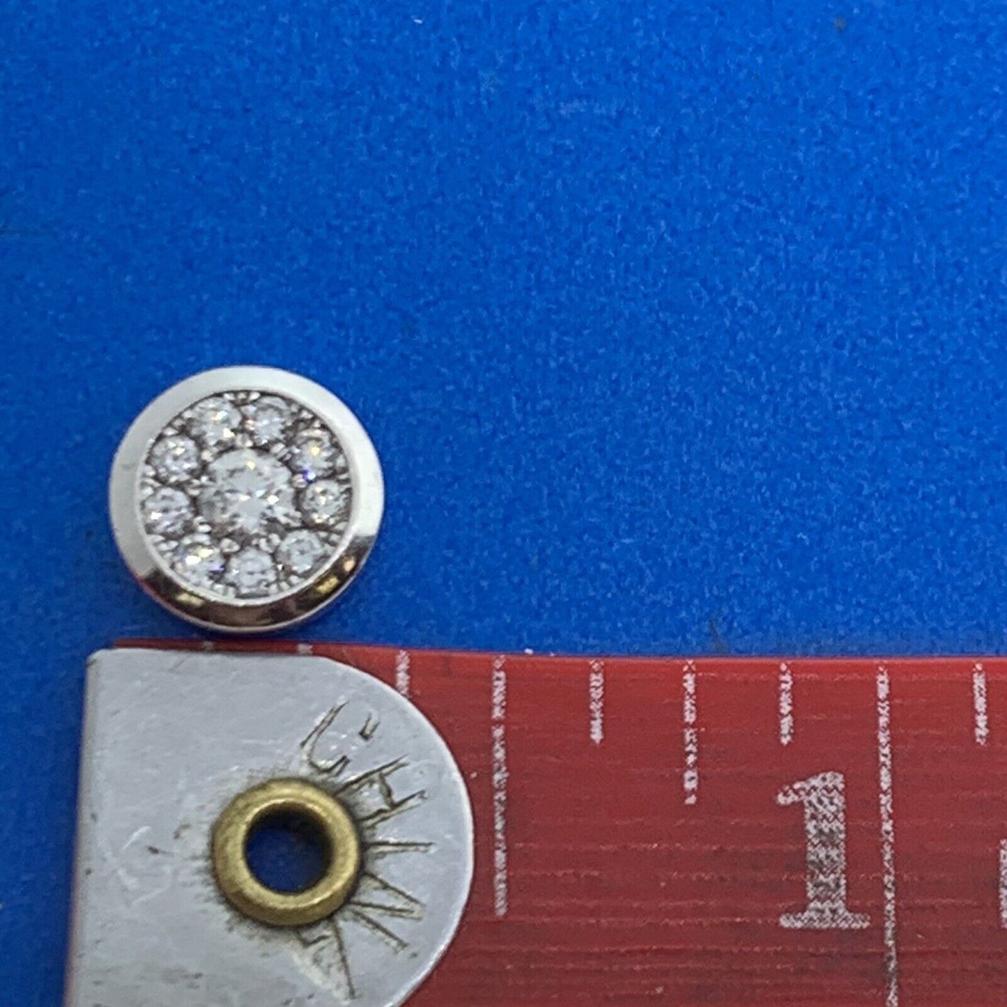 Designer 14K White Gold Diamond Cluster Slide Pendant