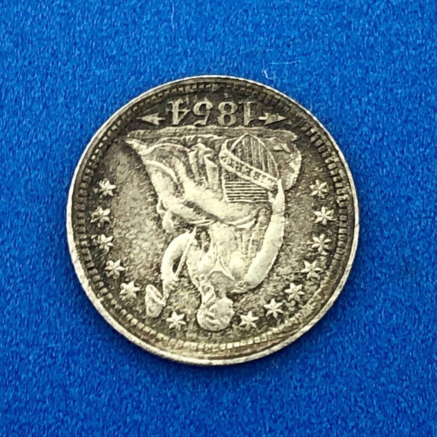 1854 P Seated Liberty Silver Half Dime Type 3 Better Key Rare Philadelphia Coin