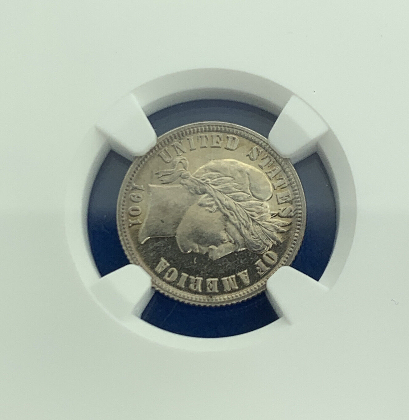 1901 P Proof Silver Barber Dime Better Philadelphia Mint NGC PF65 Cameo Coin