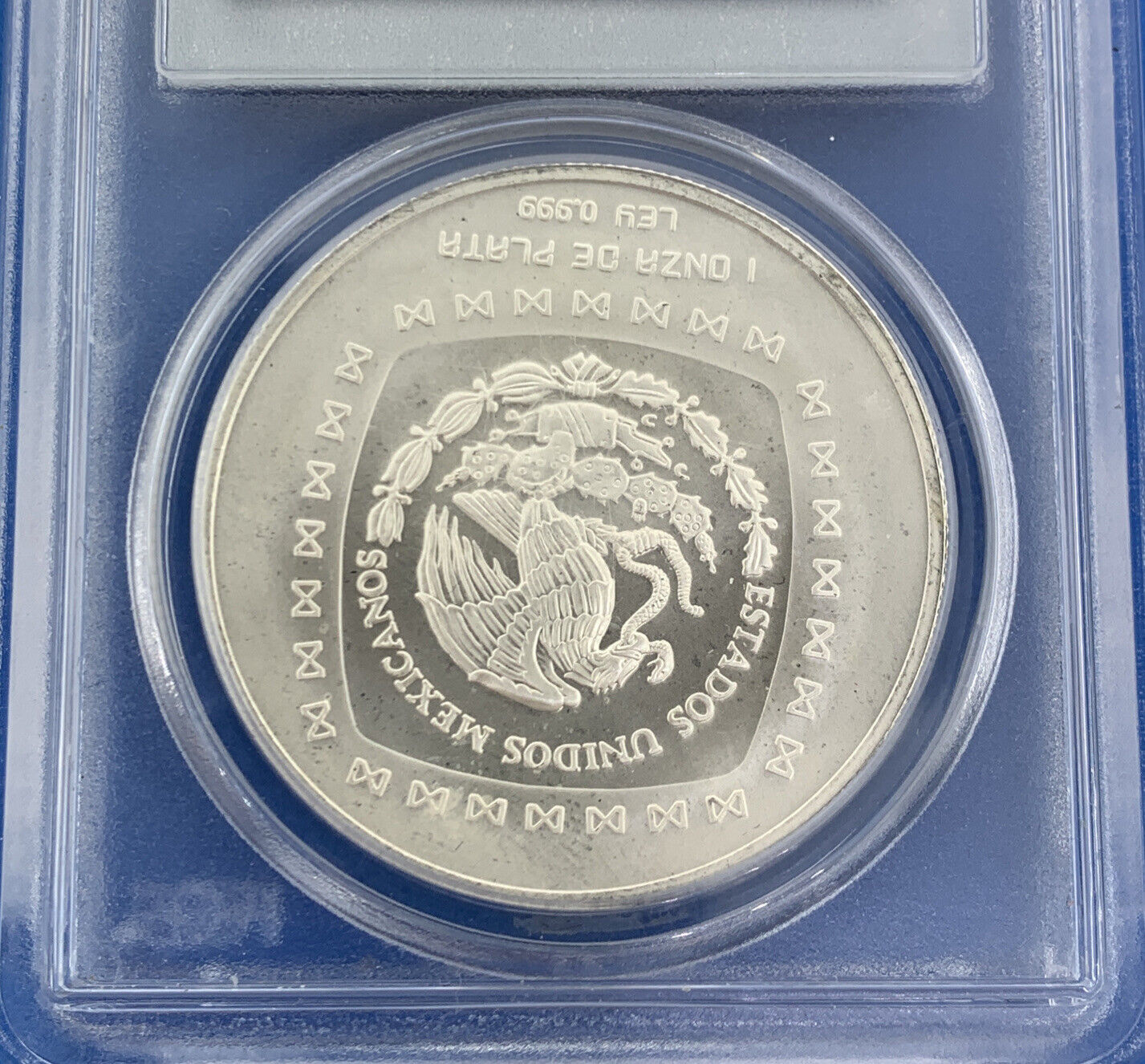 1996 Mo Mexico City 5 Peso 1 oz Silver Hombre Jaguar PCGS MS68 Mexico Coin