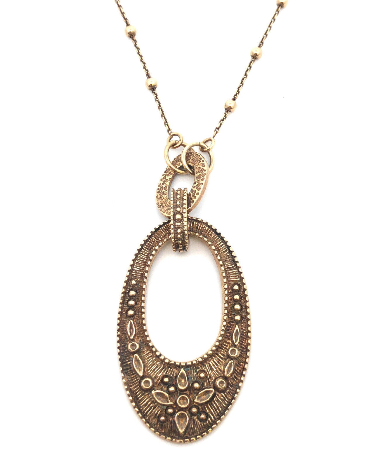 Designer Italy 925 Sterling Silver Vermeil Gold Tone Floral Pendant Necklace