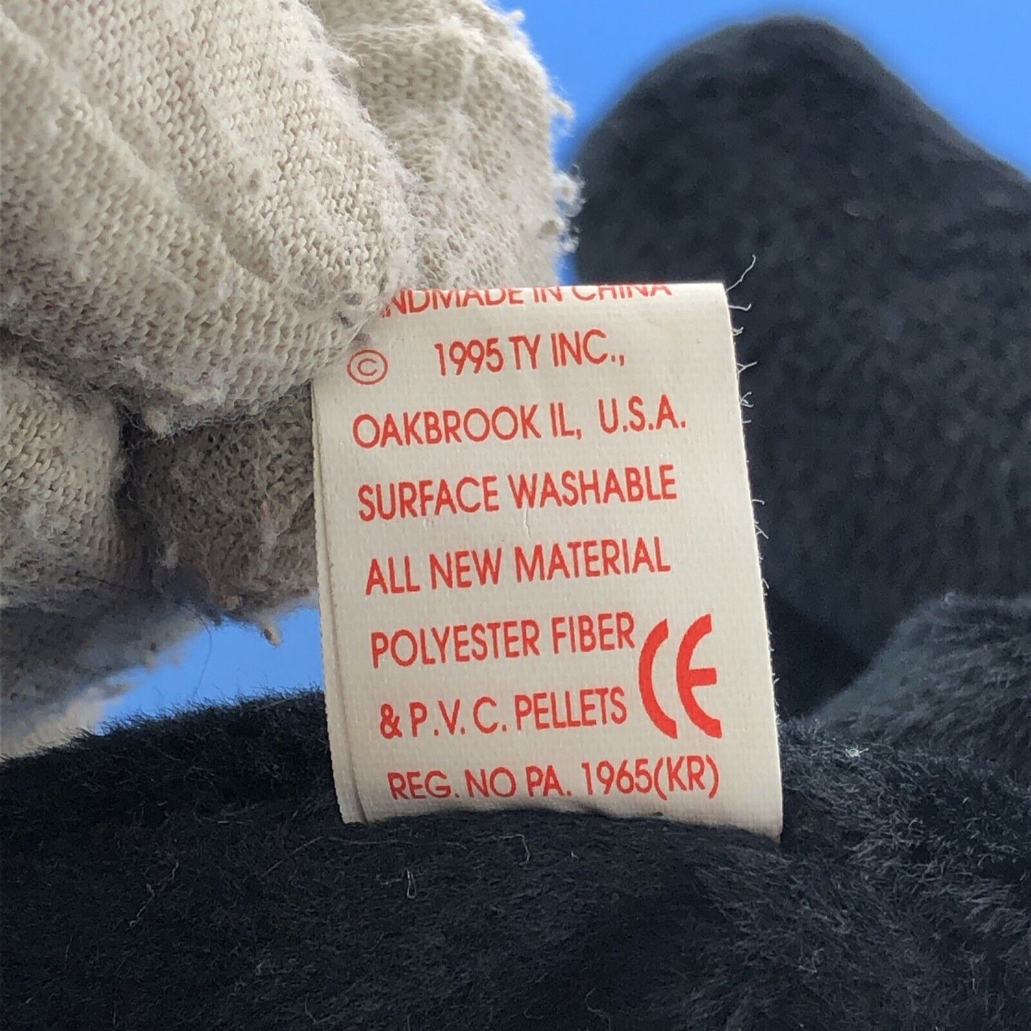 1995 TY Beanie Baby Velvet The Panther Near Mint Condition Retired Errors- 4064