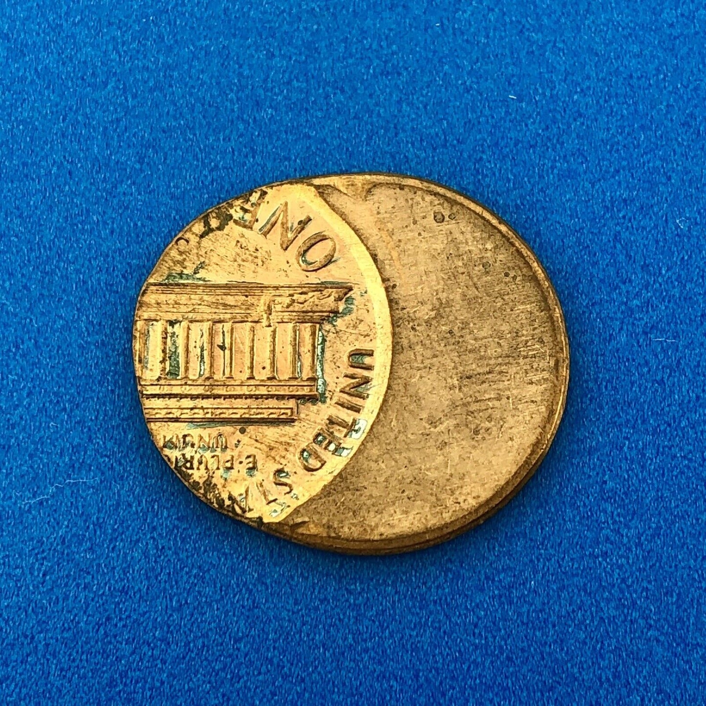 No Date Modern Era Lincoln Memorial One Cent Copper Alloy Off Center Error Coin