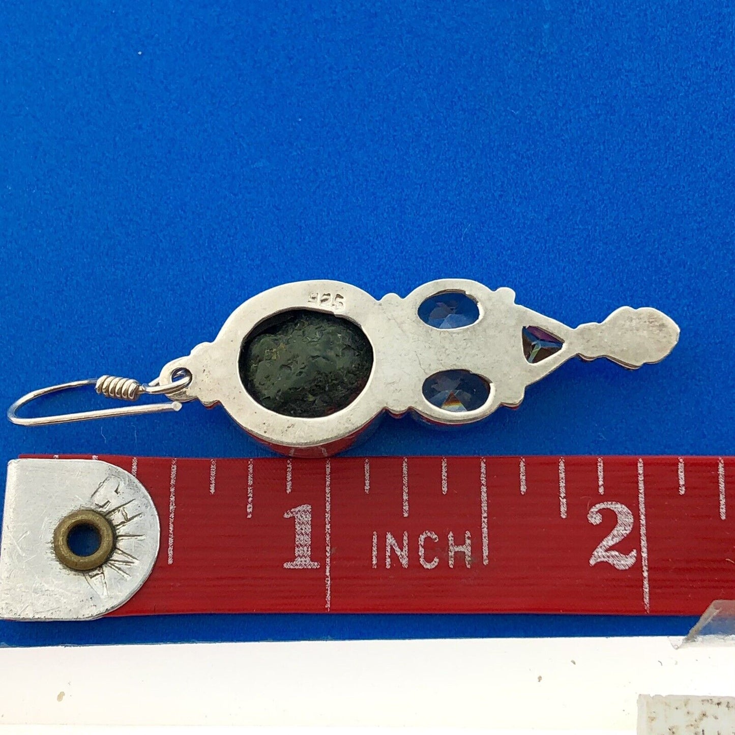 Sterling Silver 925 Orange Quartz Topaz Druzy Geode Statement Dangle Earrings