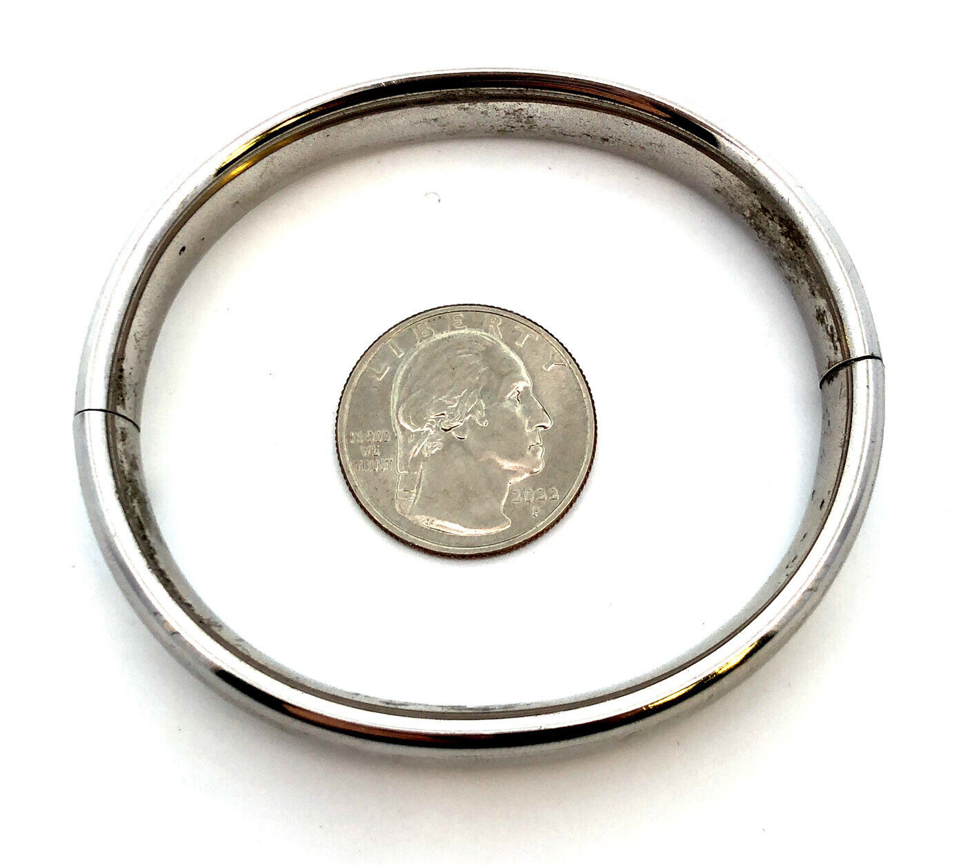 Antique Henry F Barrows Sterling Silver Florentine Slide Hinge Bangle Bracelet