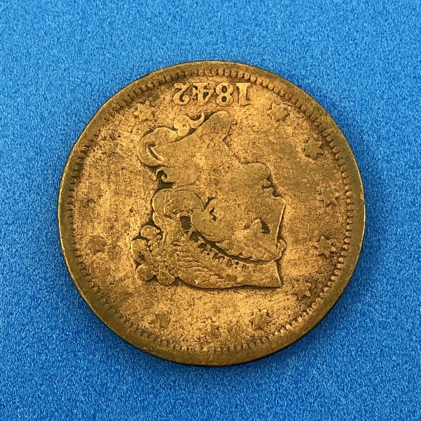 1842 P Liberty Head Braided Hair Large Copper Cent Better Philadelphia Mint Coin