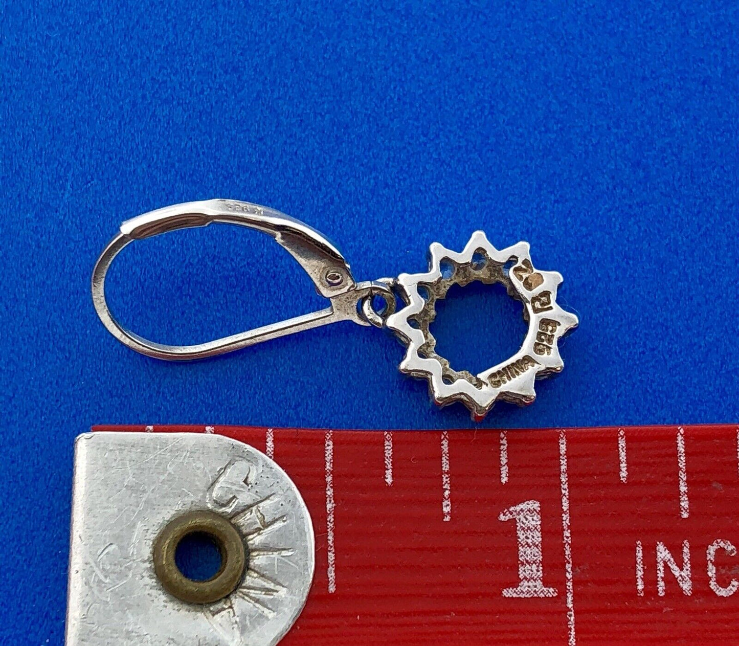 Designer 925 Sterling Silver Cubic Zirconia CZ Infinity Circle Dangle Earrings