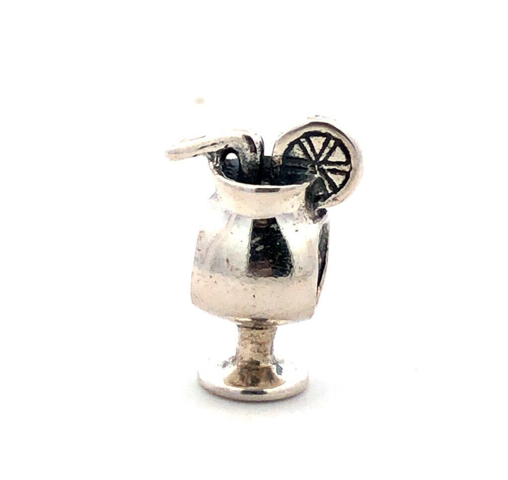 Designer Chamilia 925 Sterling Silver Martini Margarita Cocktail Bead Bar Charm