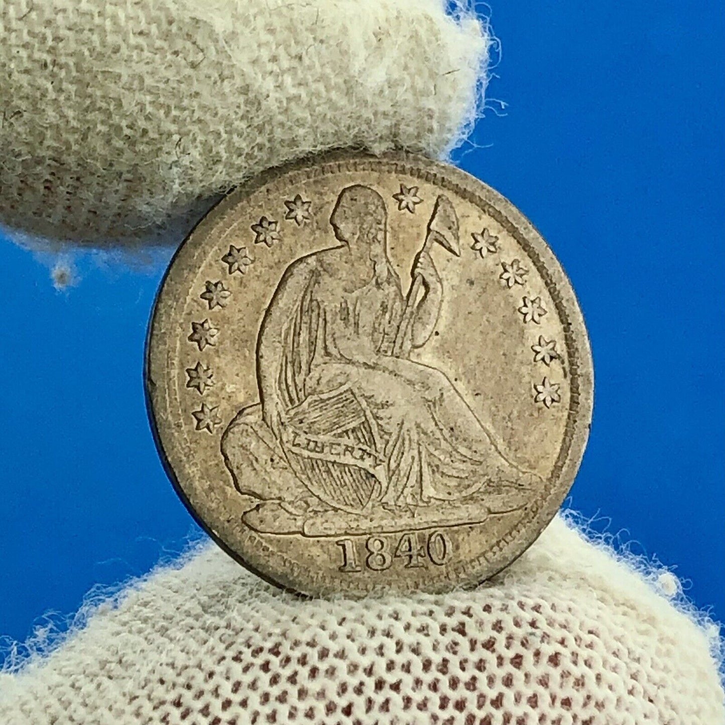 1840 P Seated Liberty Half Dime Variety 2 Obverse Stars Better Philadelphia Mint