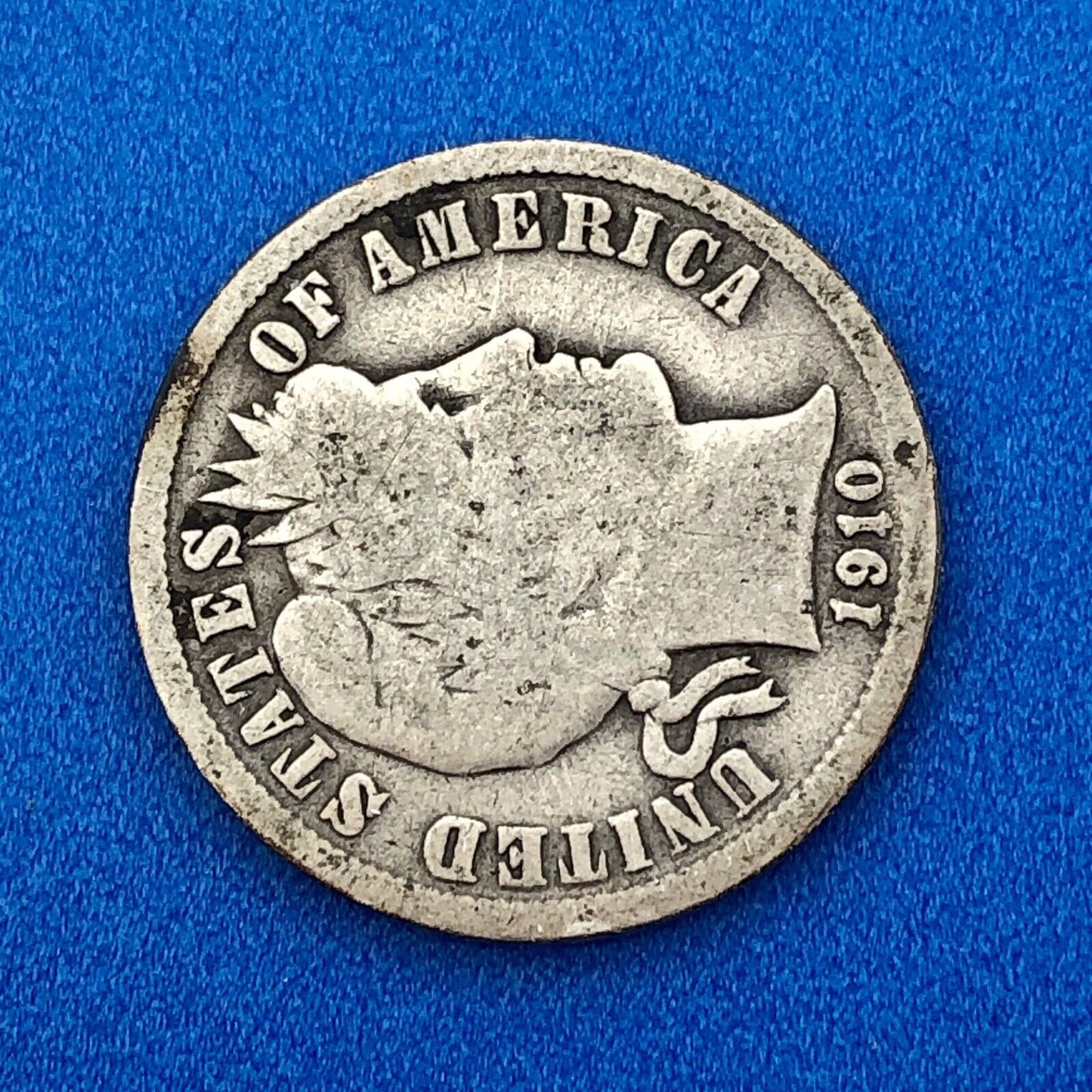 1910 P Barber Silver Dime $.10 Better Rare Scarce Key Philadelphia Mint Coin