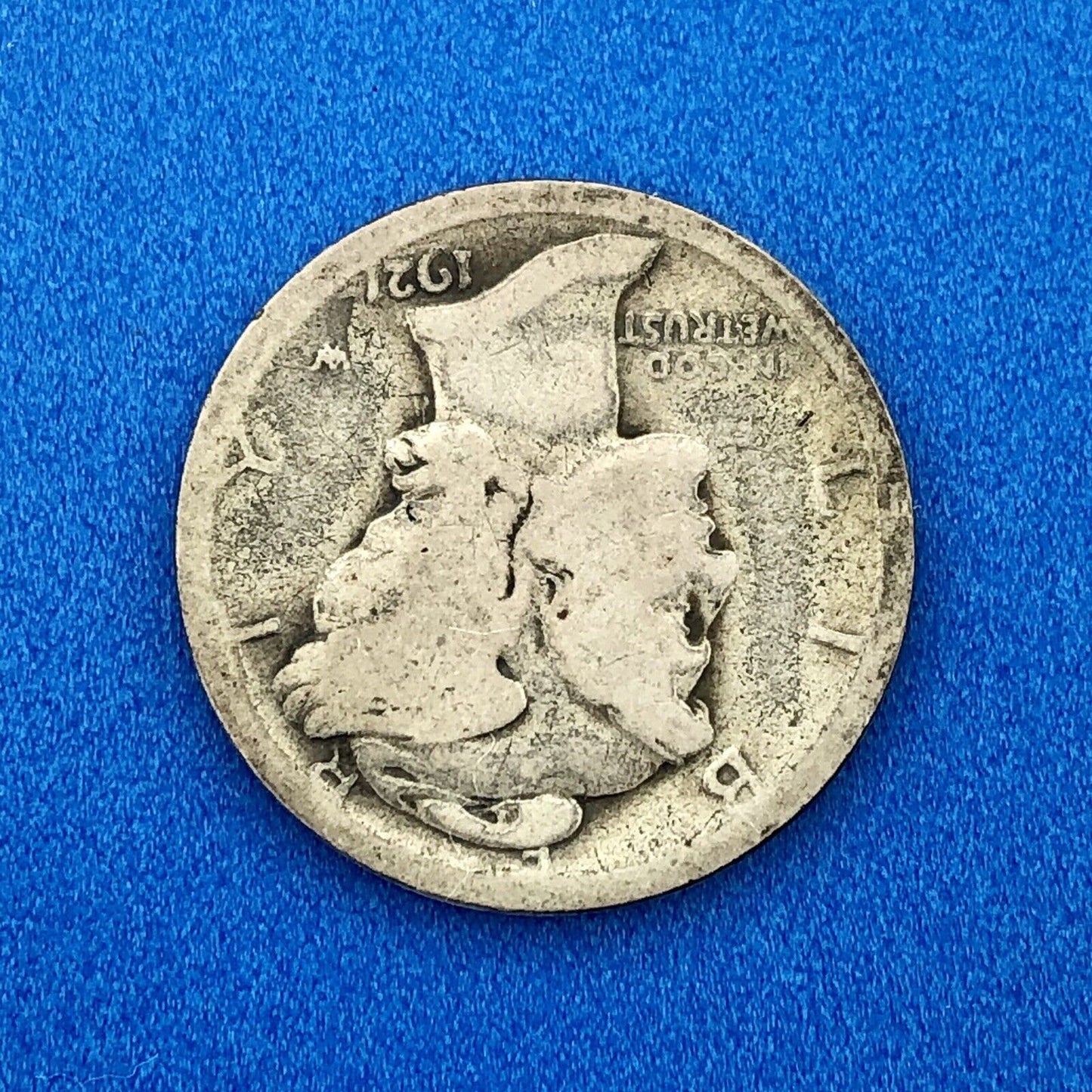 1921 P United States 90% Silver Mercury Dime Key Date Scarce Philadelphia Coin