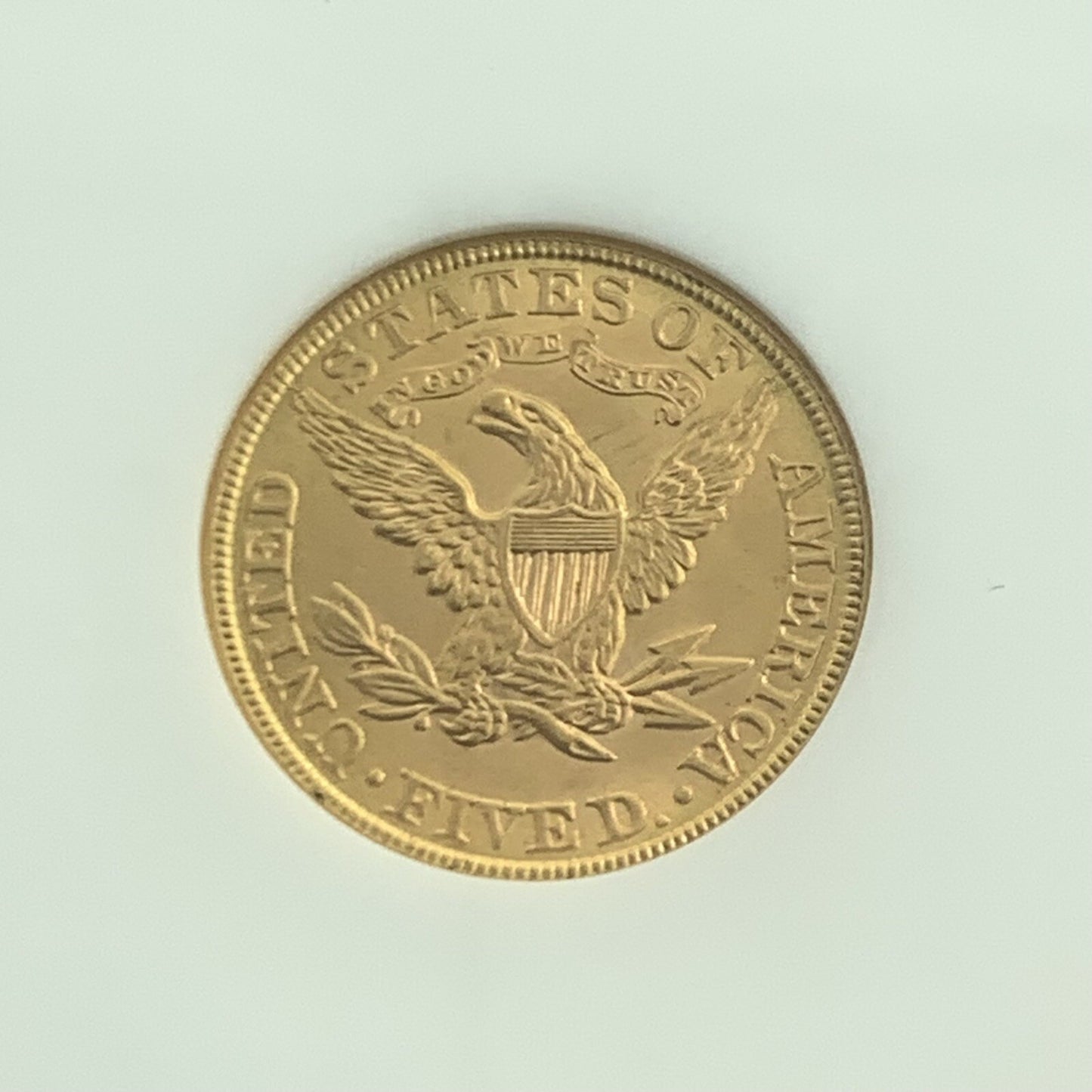 1901 $5 Five Dollar Coronet Head 90% Gold Half Eagle NGC MS63 Graded US Coin