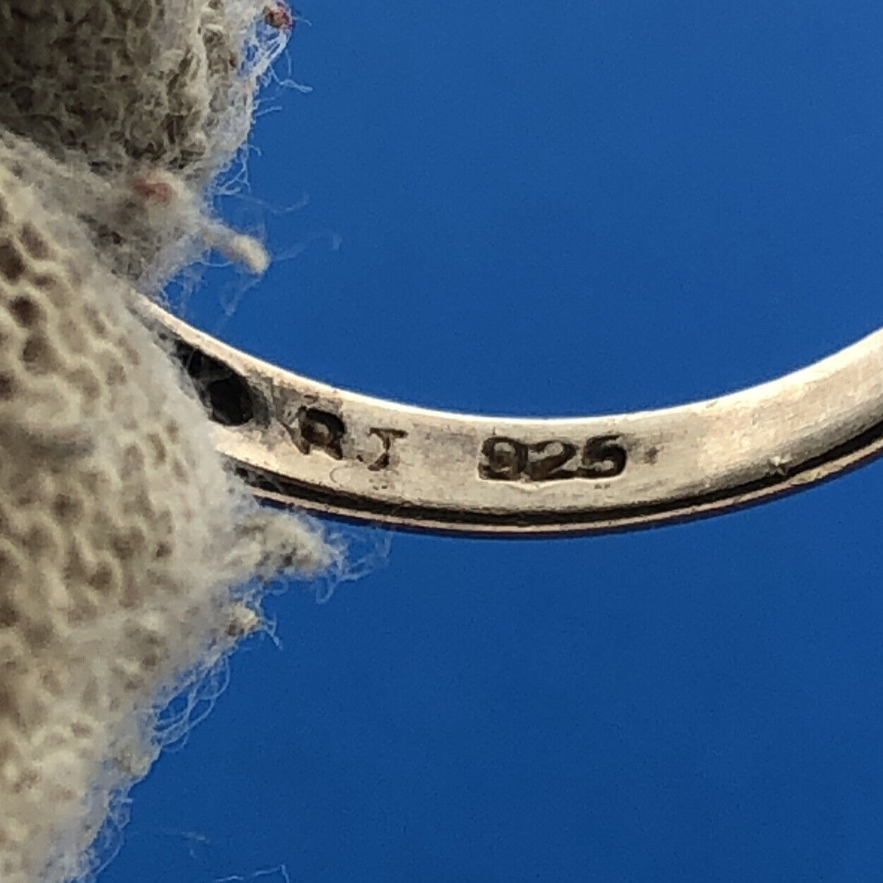 Vintage AVON Sterling Silver 925 Black Pearl Stackable Band Ring