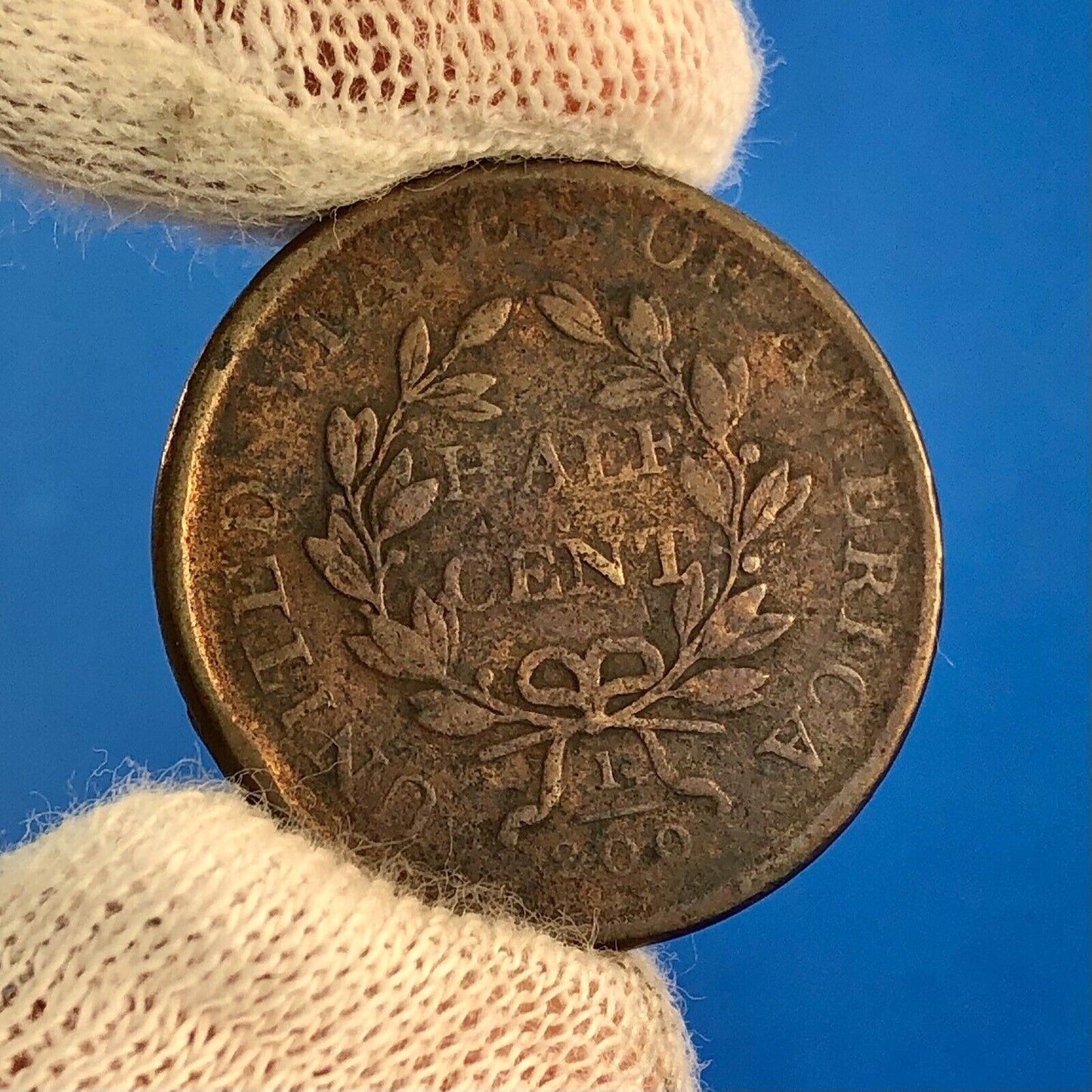 1807 P Draped Bust Copper Half Cent Early US Copper Better Key Philadelphia Coin