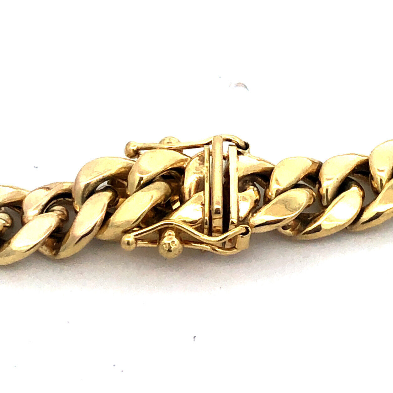 Designer Starz 10k Yellow Gold Cuban Curb Link 8.5" Chain Bracelet