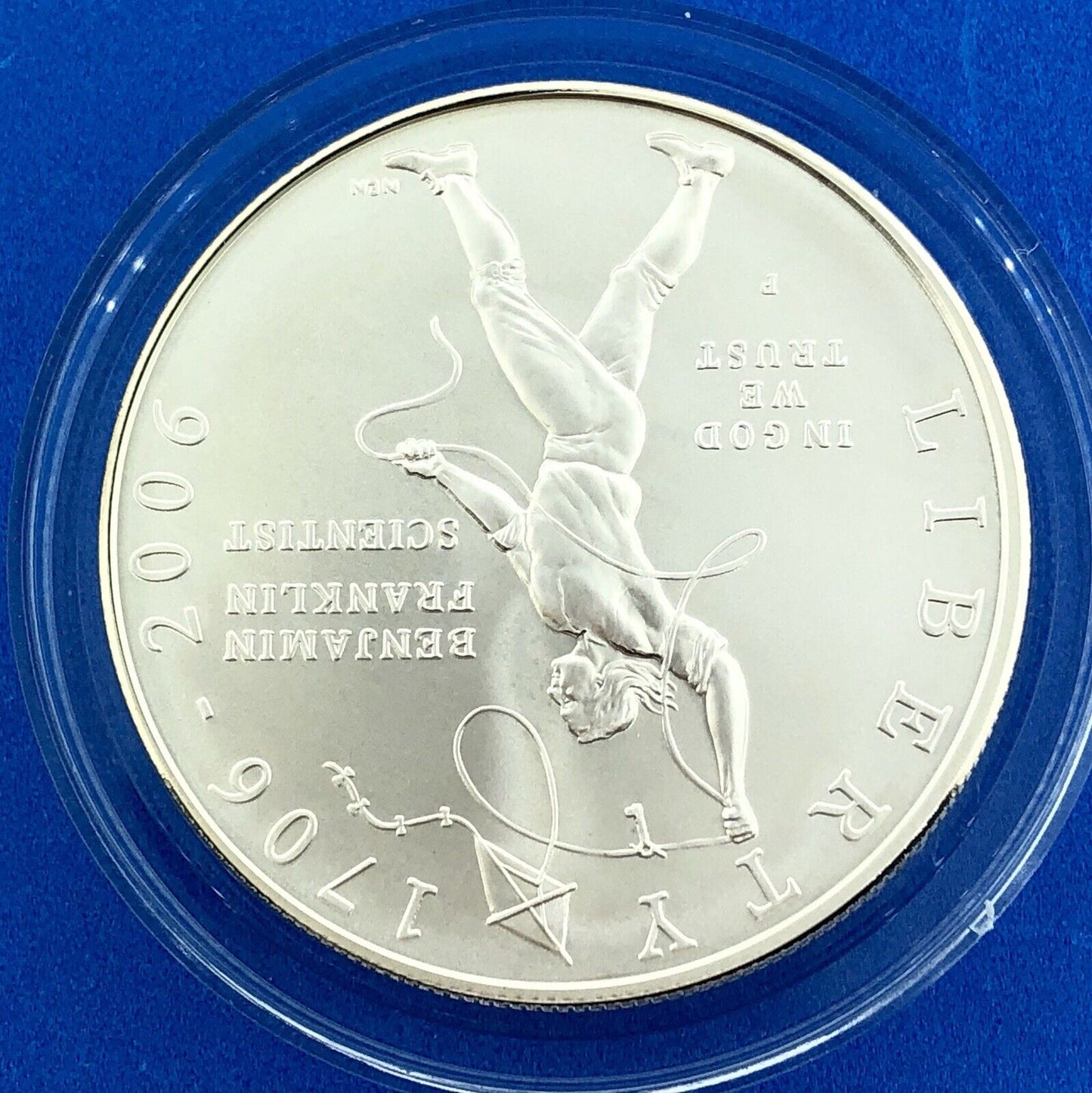 2006 P Benjamin Franklin Scientist Commemorative Uncirculated Silver Dollar