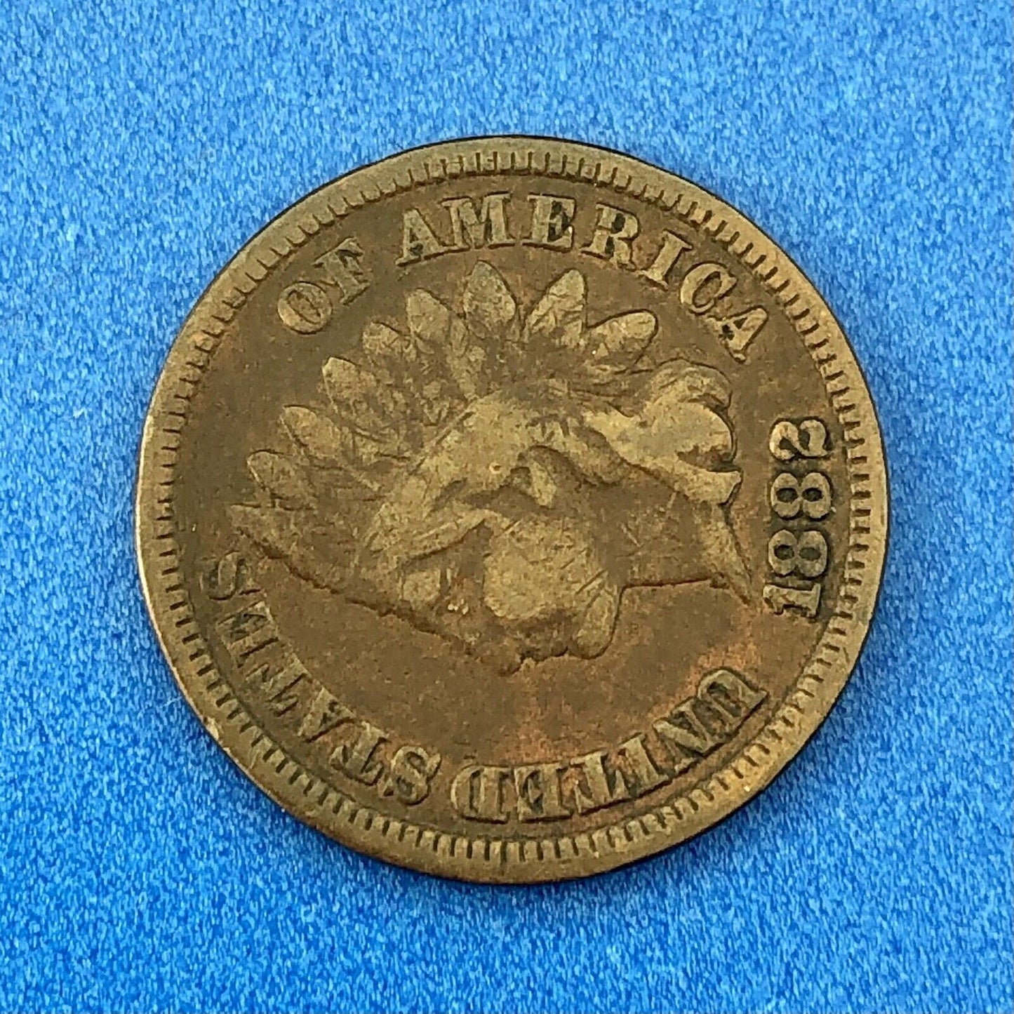 1882 Indian Head One Cent Penny Type 3 Bronze Better Key Philadelphia Coin